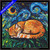 Tabby Cat Night (XL edition) cross stitch kit