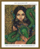 Priestess of Quetzalcoatl cross stitch pattern MINIATURE EDITION