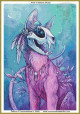 Pink Skull Kitty XL EDITION cross stitch pattern