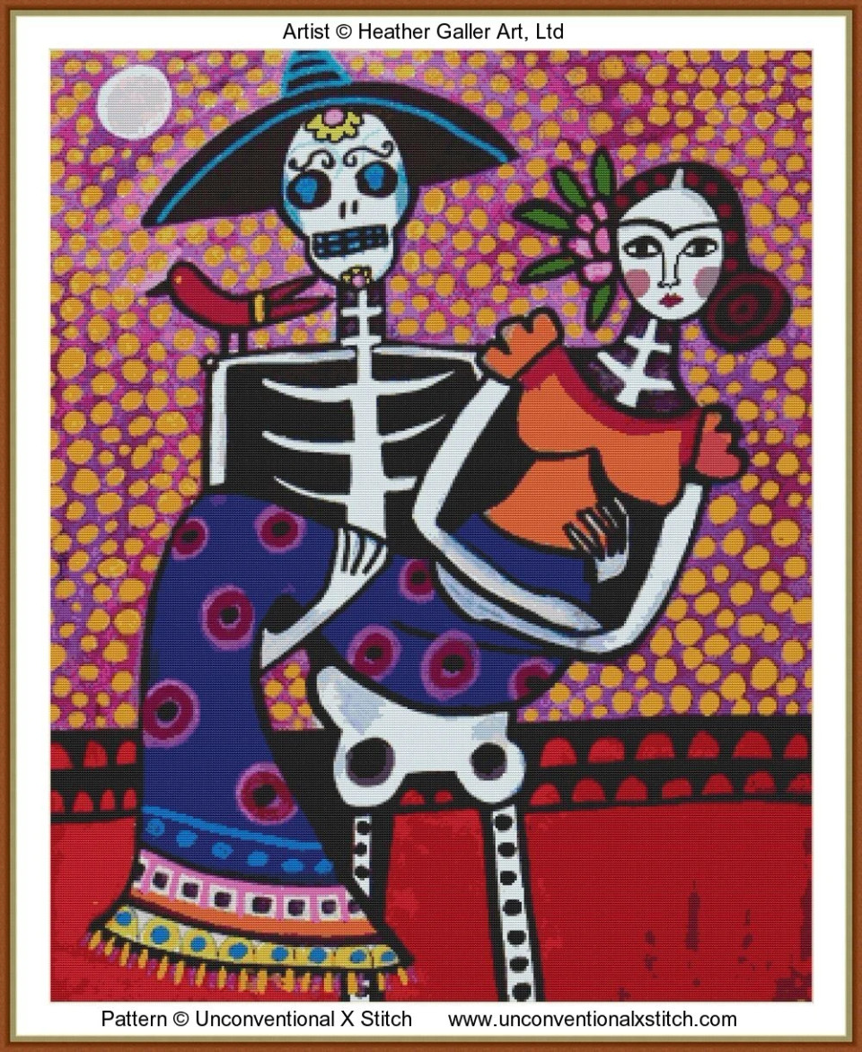 Day Of The Dead Cross Stitch Pattern Day Of The Dead Cross Stitch Pattern