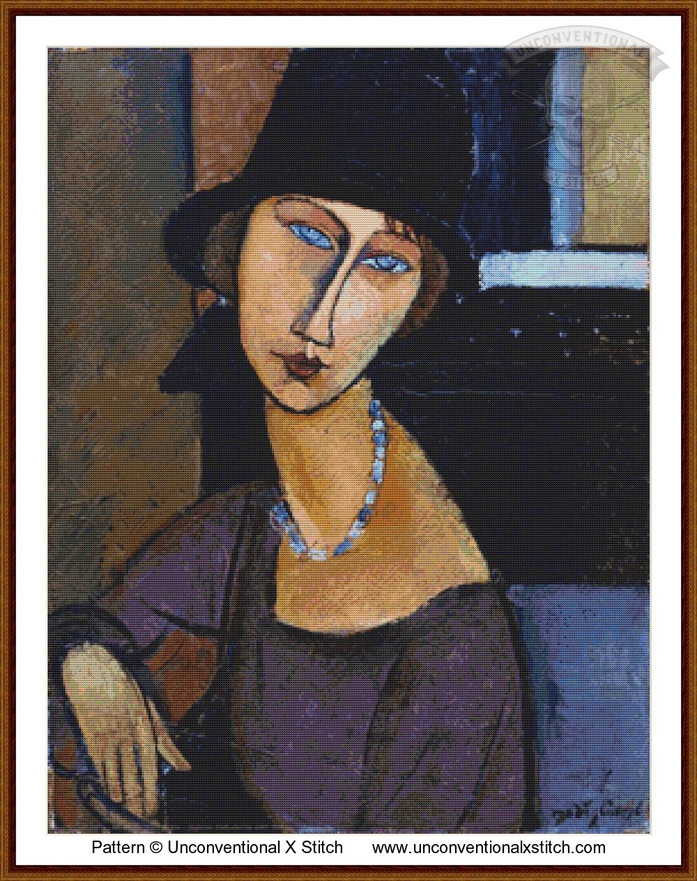 絵描きhiro C「JEANNE HEBUTERNE(模写)」 Amazon.com: ARTCANVAS Portrait of Jeanne Hebuterne 1919
