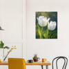 Luminescent Sunlit White Tulip