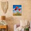 Golden Fields and Crimson Red Poppies