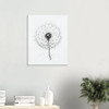 Cherry Black Dandelion Monochrome