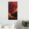 Cosmic Crimson – red abstract art