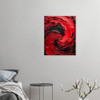 Crimson Chaos – red abstract art