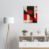 Red Geometry – red abstract art