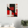 Red Geometry – red abstract art