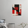 Red Geometry – red abstract art