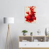 Red Ink Explosion – Red abstract art