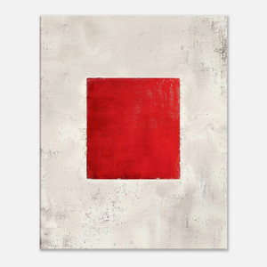 Scarlet Minimalism – red abstract art