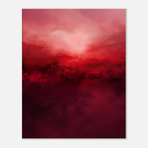 Ruby Dreamscape - red abstract art