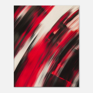 Scarlet Motion - red abstract art