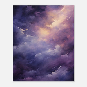 Cosmic Purple - Purple abstract art