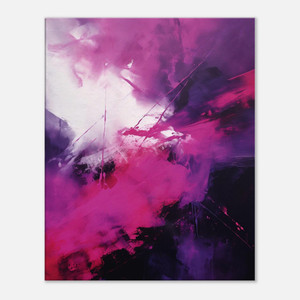 Velvet Chaos - Purple Abstract Art