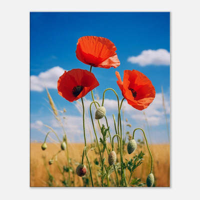 Golden Fields and Red Poppies Golden Fields and Red Poppies