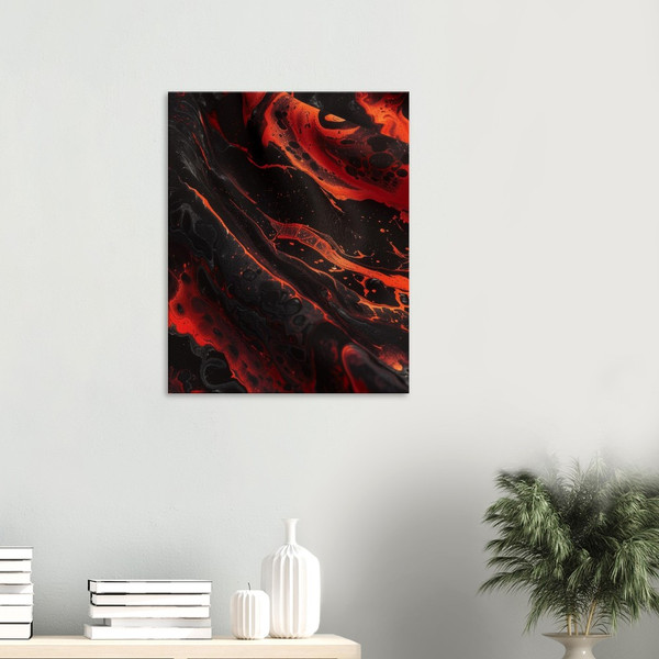 Lava Flow Abstraction – red abstract art