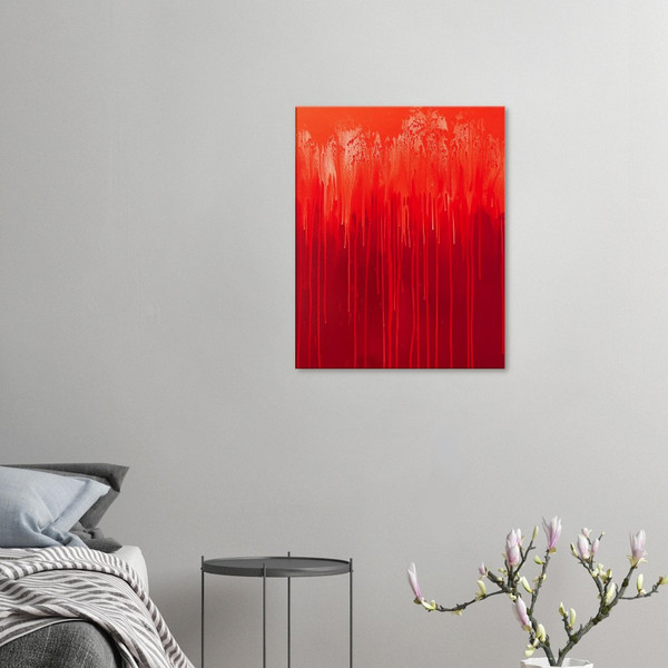 Abstract Firestorm – Red abstract art