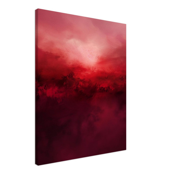 Ruby Dreamscape - red abstract art