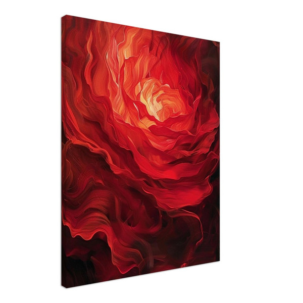 The Burning Rose - red abstract art