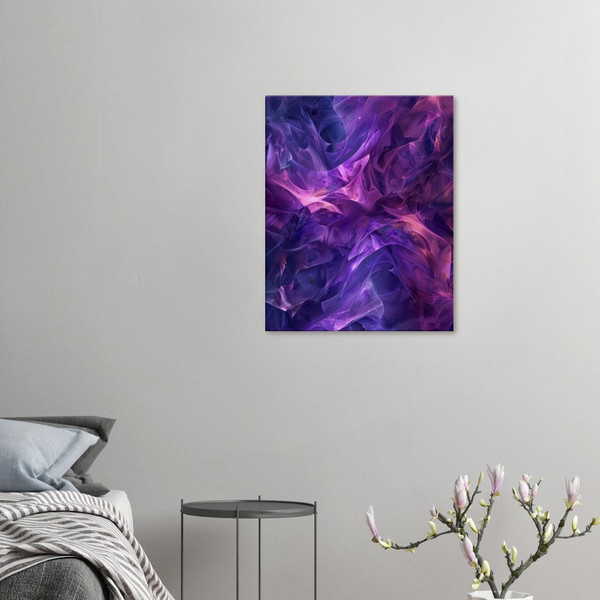 Amethyst Fractals - Purple abstract art