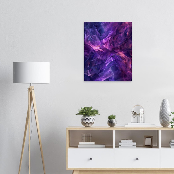 Amethyst Fractals - Purple abstract art
