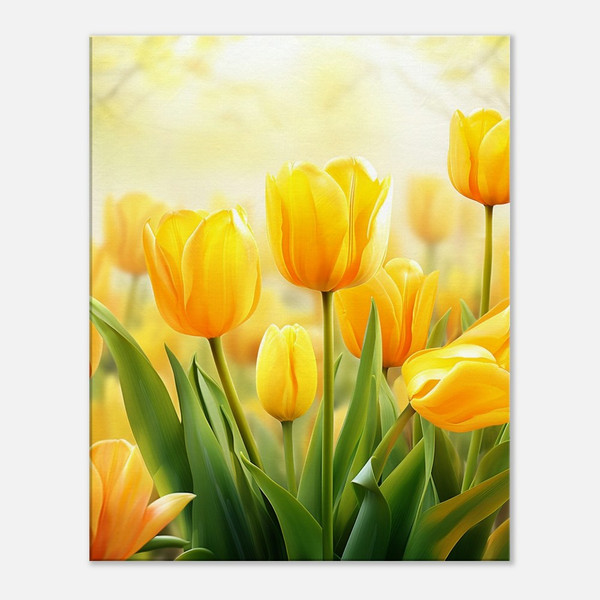 Luminous Sunlit Yellow Tulip