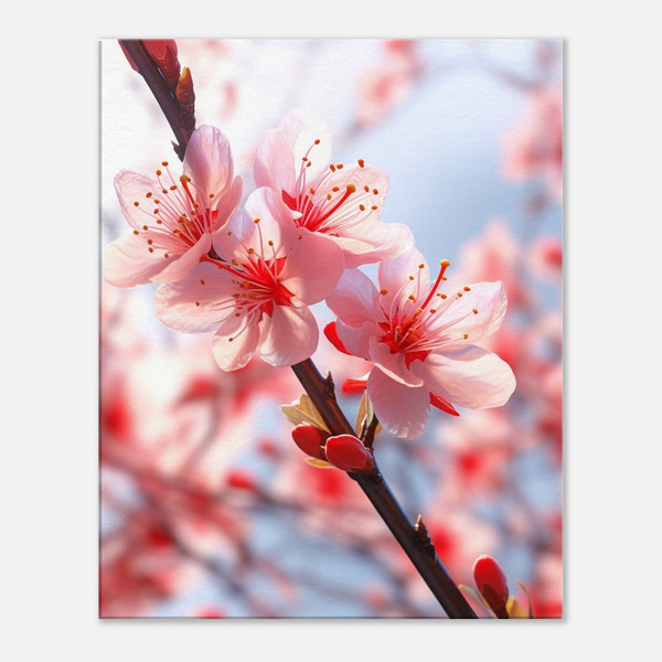 Whisper Spring Red Cherry Blossoms