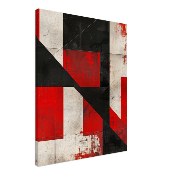 Red Geometry – red abstract art