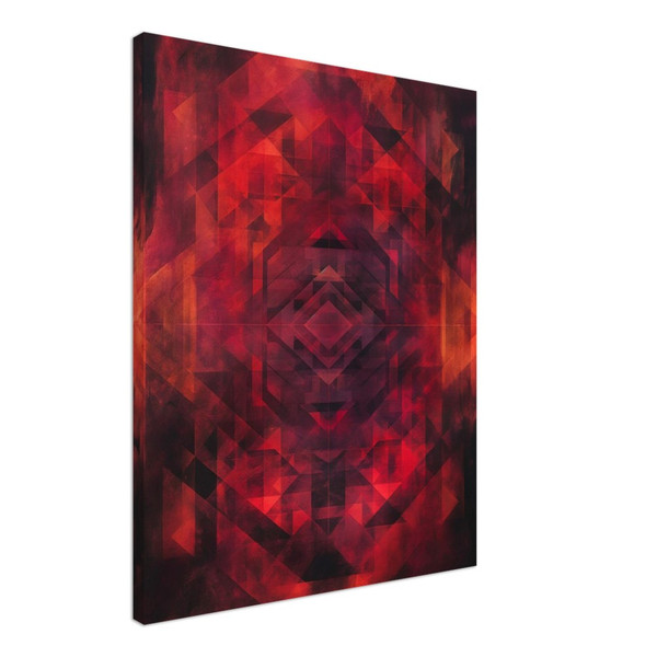 Crimson Fractals – red abstract art