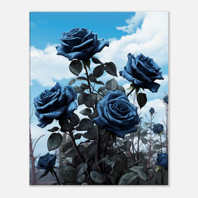 Starry Blue Black Rose Cluster