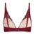 Triangle Push Up Bra - Cranberry/Ultramarine