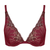 Triangle Push Up Bra - Cranberry/Ultramarine