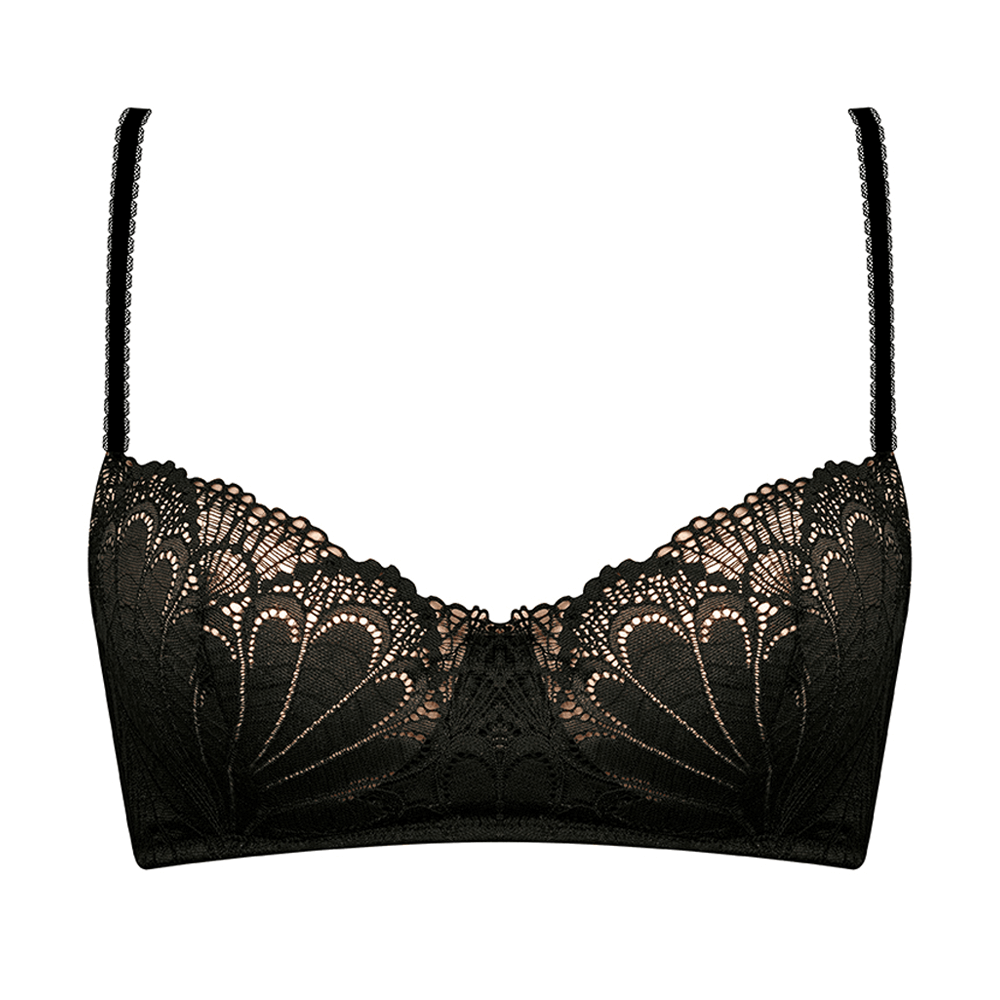 Balconette push-up lace bra