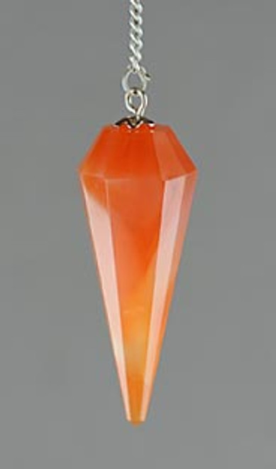 Carnelian Faceted Pendulum