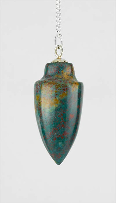 Bloodstone Teardrop Pendulum