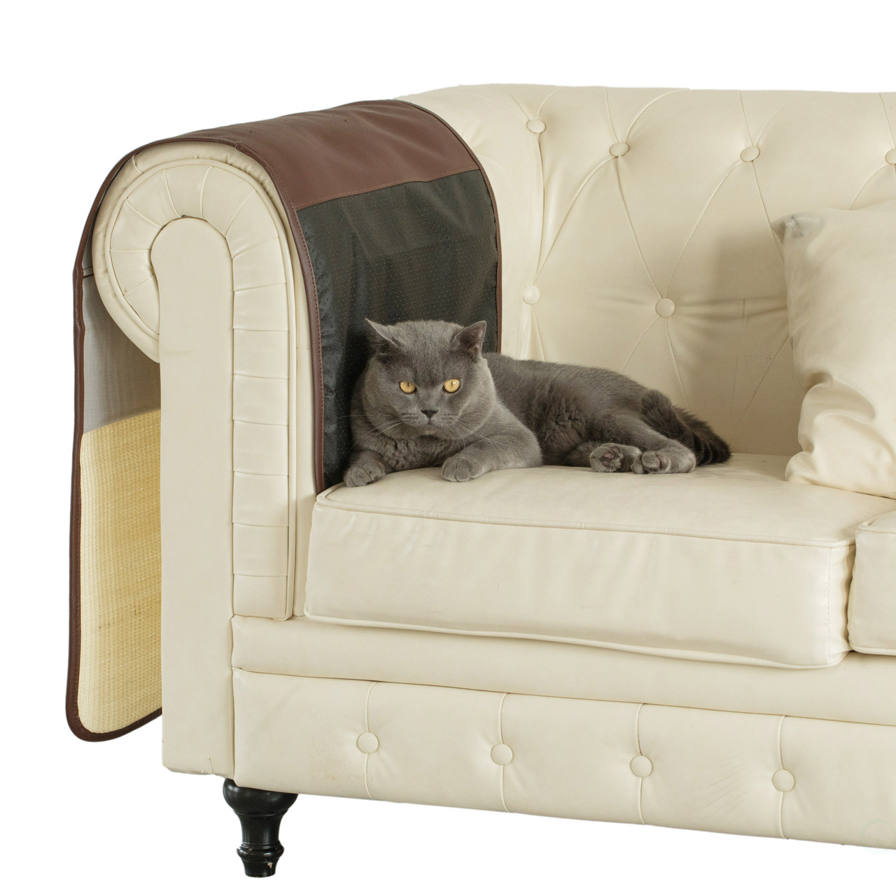 Panther Armor Sisal Furniture Defender [brazo izquierdo beige] Protector de  sofá de garras de gato, rascador de esquina de sofá, protectores de
