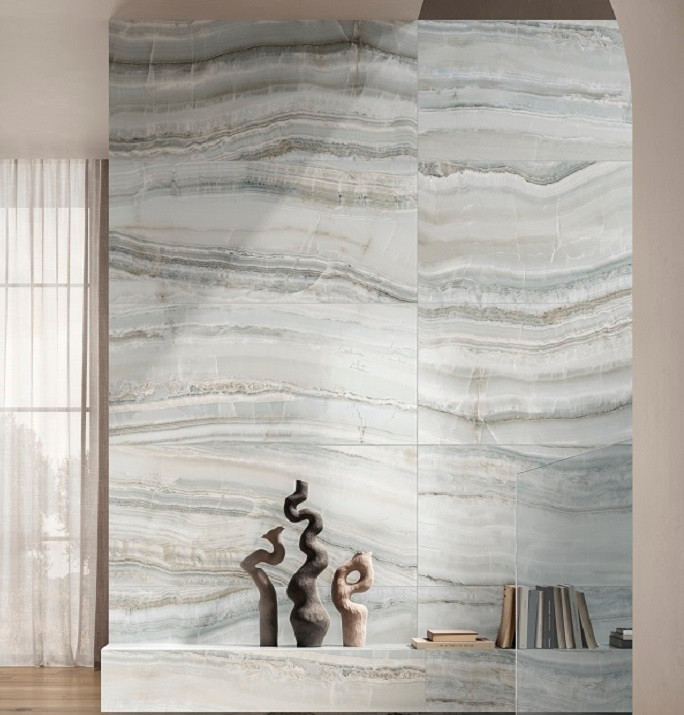 Venus Azul Vein 24x48 Blue Onyx Look Porcelain Tile