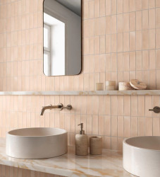 Deco Biscuit Natura- a soft and earthy stacked brick look