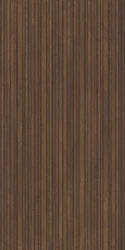 Large Format Fluted Wood Look Circles Wenge 3D