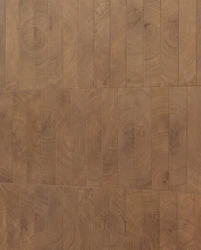 circles walnut 2x12 tile on a wall