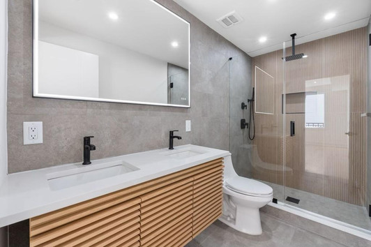 Shower accent wall- project by Behman Builders in NJ