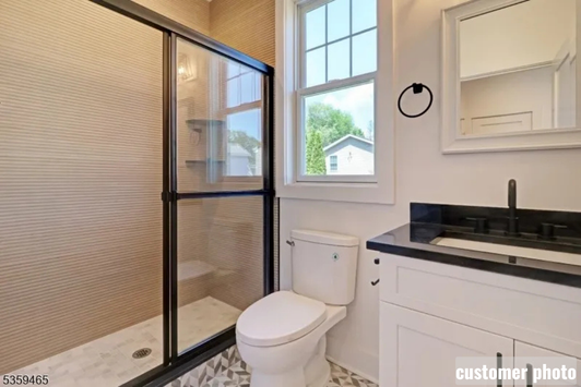 Stunning Shower Featuring Line Oak Large Format Ribbed Wood Look Porcelain