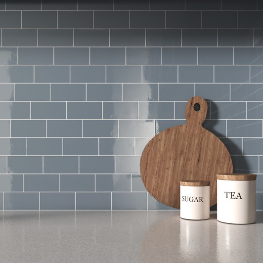 Mini Blue Kitchen Backsplash