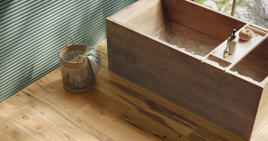 Cannete Laurel Green Fluted Bathroom Tile