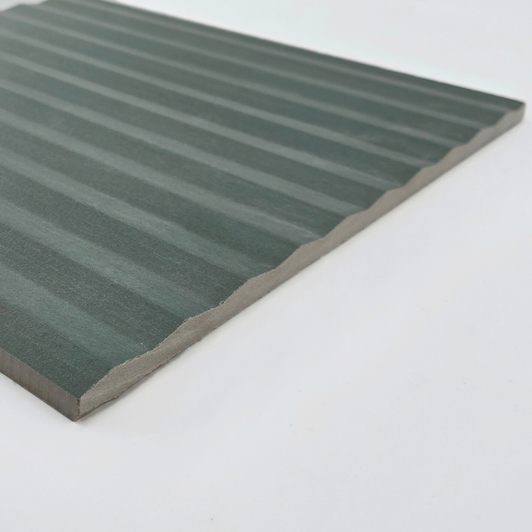3D Fluted Green Tile Detail