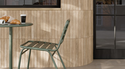 Arenosa Beige on a commercial wall application