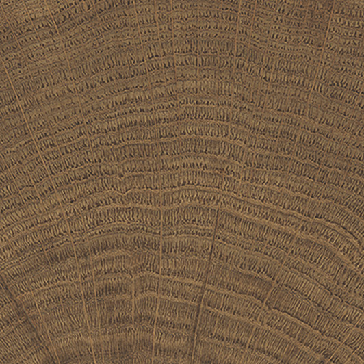 Two of 154 unique faces of Circles Wenge 4x4 Wood tile