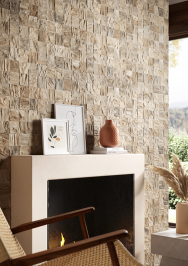 Timeless Greige 3D Fireplace