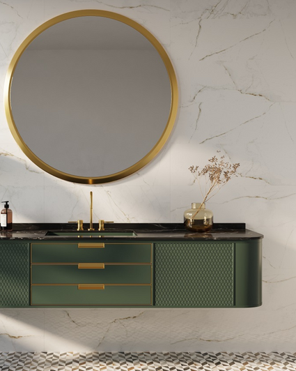 Dual Matte Large Format Marble Look Tile